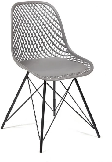 19761 Стул VINCENT (mod. 8001) / 1 шт. в упаковке Tetchair (Металл,Пластик/Серый,Черный) арт.19761