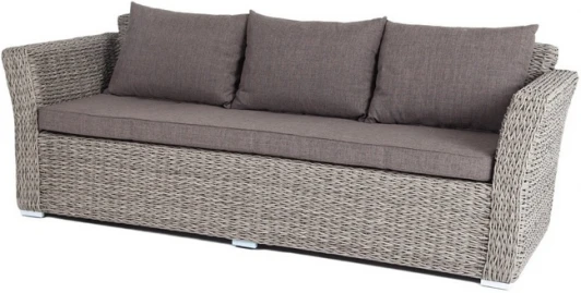 YH-C3130W-3 TW gray "Капучино" диван из искусственного ротанга (гиацинт) трехместный, цвет серый 4SIS арт.УТ-00003000