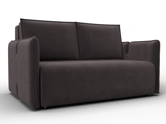 137013 Диван прямой Лига-117 (ЛДСП,Брус,Фанера,Велюр/Коричневый) Лига Диванов 137013