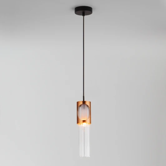 50087/1 черный / бронза Подвесной светильник Eurosvet Clip 50087/1 черный/бронза