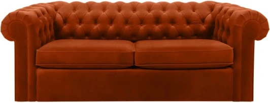 344551 Диван Chesterfield ОГОГО (арт.344551), (Ткань/Оранжевый)