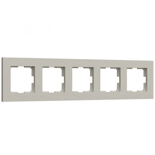 W0052917 Рамка на 5 постов Slab (дымчатый софт) Werkel W0052917 (a071630)