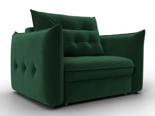 136997 Кресло Лига-100 НПБ (ДСП,Фанера,Велюр/Зеленый) Лига Диванов 136997
