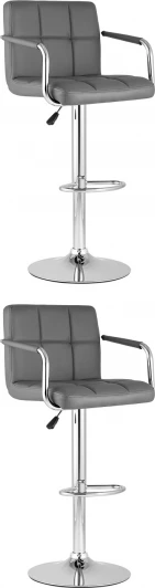 УТ000039893 Стул барный Малави серый NP 2 шт Stool Group арт.УТ000039893