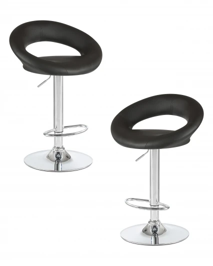 LM-5001-N_CH-M_EL-black Набор 2 шт стул барный DOBRIN MIRA (чёрный)