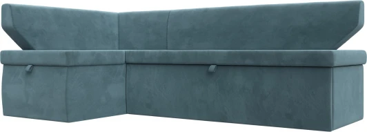 126105L Диван кухонный угловой Омура левый угол (Бирюзовый/Велюр) Лига Диванов арт.126105L