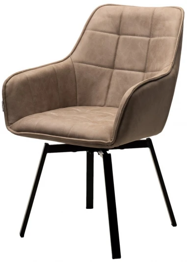 629M04853 Стул MAVERICK HK007-04 Латте, искусственная замша / черный каркас, поворот.360 град. M-City 629M04853