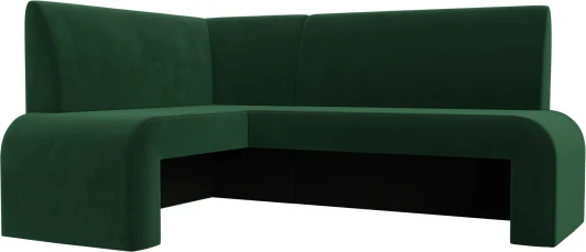 126130L Диван кухонный угловой Кармен левый угол (Зеленый/Велюр) Лига Диванов арт.126130L