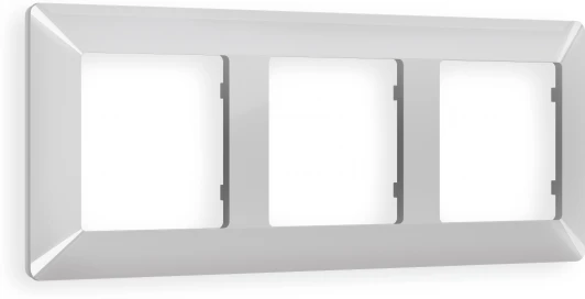 AF110403 Рамка Ambrella Volt ALFA Line (Серебро глянец) 3-ая AF110403