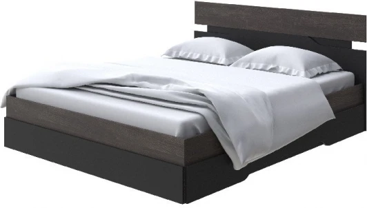 1938307 Без бренда Кровать Milton (ЛДСП Дуб Кантербери/Черный) 80x190