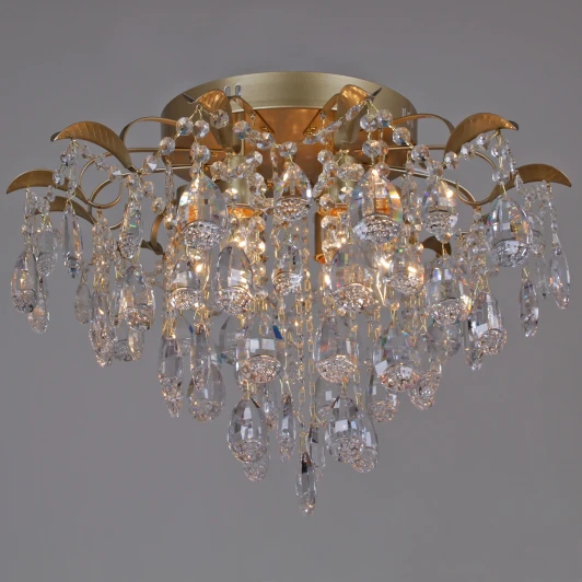 04035-0.3-06 MATT GOLD Потолочная люстра хрустальная Reluce 04035-0.3-06 MATT GOLD (220V)