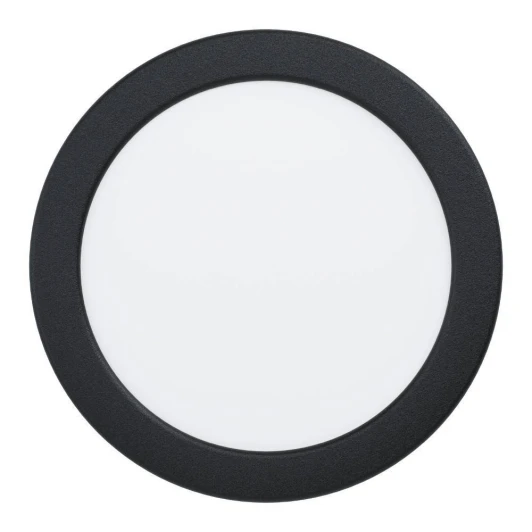 901414 Встраиваемый светодиодный светильник Eglo Fueva 6 901414 с рег-кой цветовой темп-ры 10,5W(LED) IP44 2700K, 4000K, 6500K пластик, черный, белый