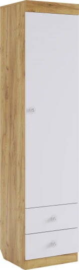 MKF-02.2725 Форсаж Шкаф комбинированный (с ящ. 1-створчатый), цвет дуб крафт золотой/белый Mebelson (арт.MKF-02.2725)