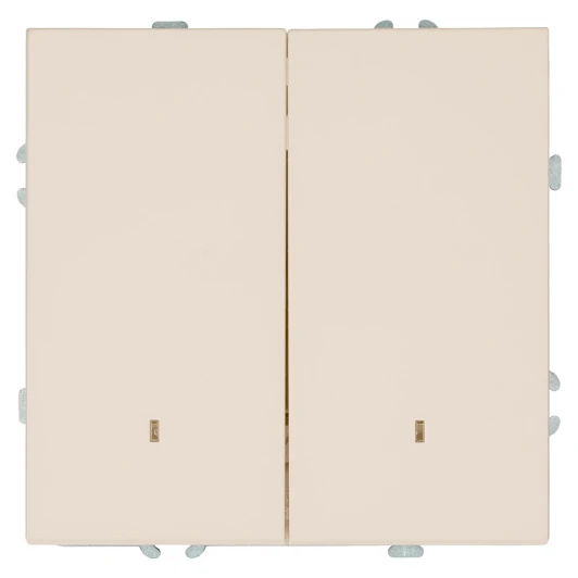 49890 Выключатель двухклавишный с подсветкой (кашемир, soft touch) Stekker Эмили 49890