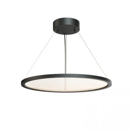 DK6617-BK Подвесной светильник горизонтальный 35 Вт, LED 2700-6000K, IP20, пульт Д/У черный, алюминий, акрил Denkirs Veil DK6617-BK