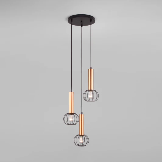 50178/3 черный / бронза Подвесной светильник Eurosvet Parker 50178/3 черный/бронза