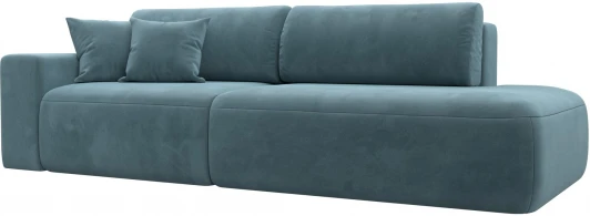 121340L Диван прямой Лига-036 НПБ Модерн подлокотник слева (Бирюзовый/Велюр) Лига Диванов арт.121340L