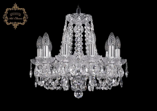 11.11.10.141.Cr.Sp Подвесная люстра Art Classic 11.11 11.11.10.141.Cr.Sp (220V, хрусталь, на цепи, подсвечник, свеча)