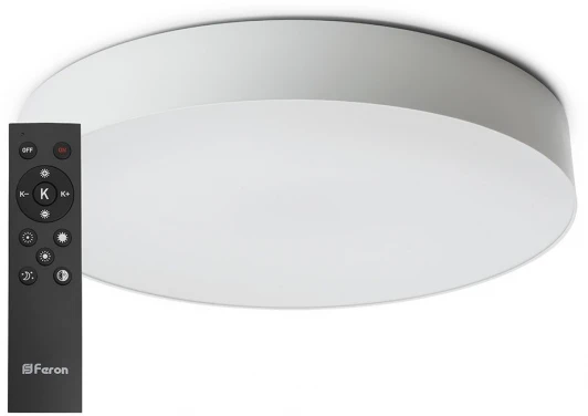 48071 Светодиодный управляемый потолочная светильник Feron AL6200 48071 “Simple matte” тарелка 165W 3000К-6500K белый