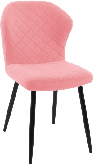 00-00049472 Стул 239 микровелюр V14 розовый, ножки черные Dikline 00-00049472