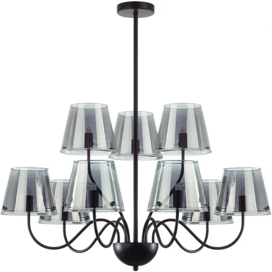 6570/9C Потолочная люстра ярусная на штанге Lumion Smoky 6570/9C черный/дымчатый/металл/стекло G9 9*20W 220V