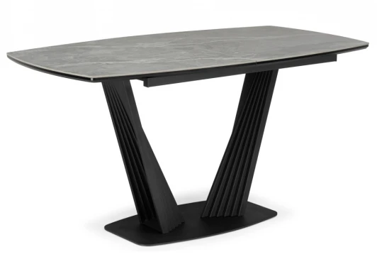 625961 Керамический стол Вейл 140(180)х80 larka grey / черный 625961