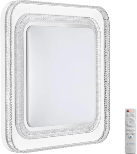 7685/EL Настенно-потолочный светильник Sonex Suzy Silver 7685/EL пластик/серебристый LED 70Вт 3000-6000K 490х490 IP43 пульт ДУ (220V)