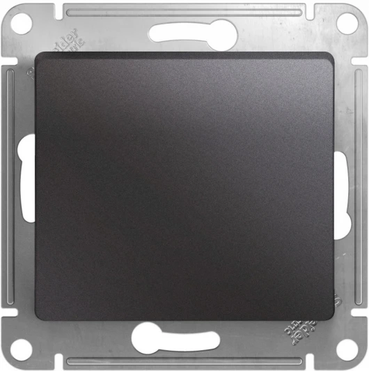 GSL001315 Выключатель встраиваемый одноклавишный (графит) Systeme Electric Glossa GSL001315