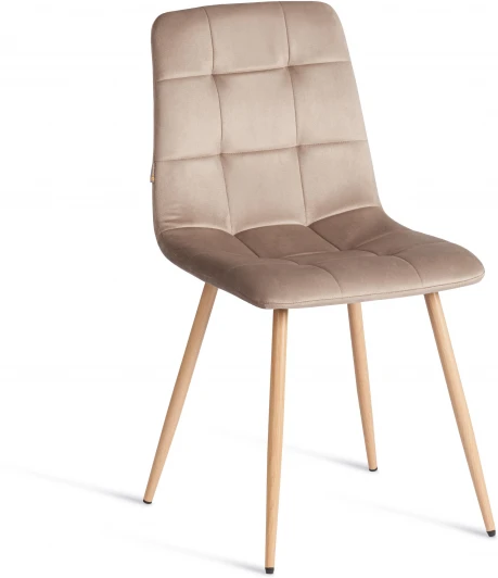 24973 Стул CHILLY (mod. JSC-220) / 1 шт. в упаковке Tetchair (Велюр,Металл /Бежевый) арт.24973