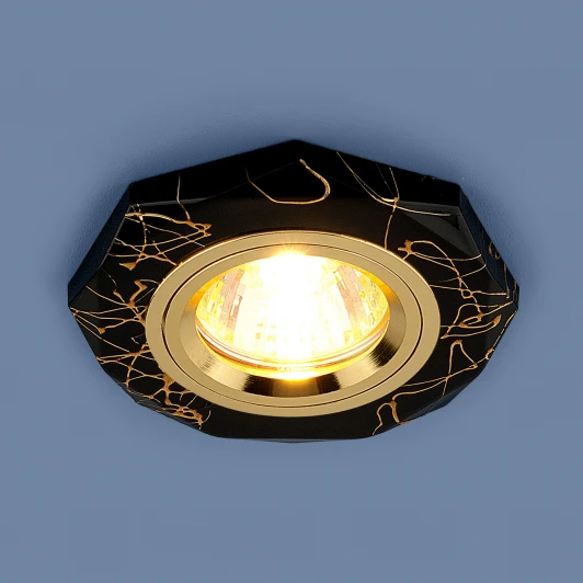 2040 MR16 BK/GD Встраиваемый точечный светильник Elektrostandard 2040 MR16 BK/GD