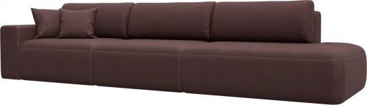 127699L Диван прямой Лига-036 НПБ Модерн Лонг подлокотник слева Лига Диванов (Замша) арт.127699L