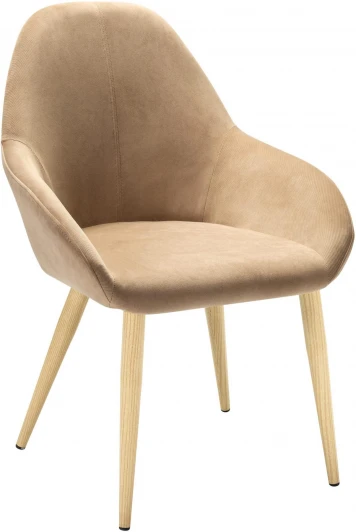 410119131h_Diagbeige_н.дуб Кресло Kent Diag beige/нат.дуб R-Home арт.410119131h_Diagbeige_н.дуб