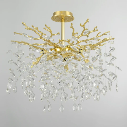 23111.600.8.G9.B GD Потолочная люстра хрустальная на штанге Arte Milano Milano-1 23111.600.8.G9.B GD (220V)