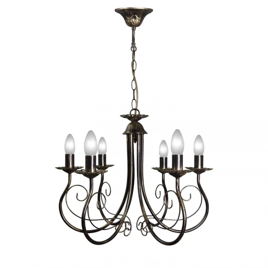 S9049-6 Люстра подвесная Day&Night, 6 ламп, черный с золотом