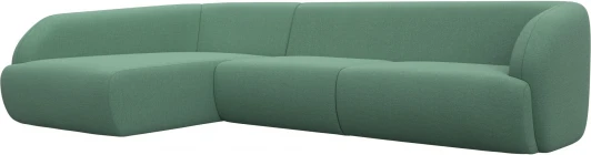 124715L Диван угловой Лига-041 левый угол (Зеленый/Рогожка) Лига Диванов арт.124715L