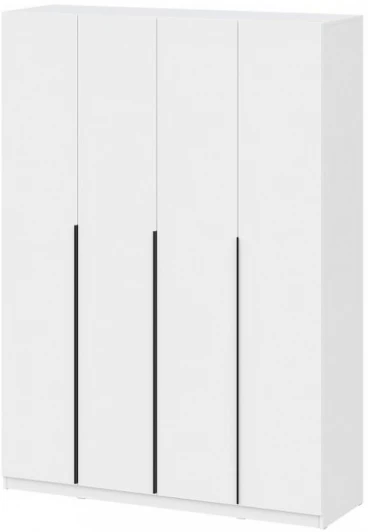 593701 Шкаф Woodville Даиго четырехстворчатый белый текстурный арт.593701