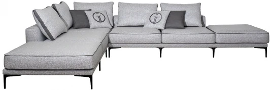 Комплект мебели №44 модульный Диван Tesoro Диван Garda Decor Комплект мебели №44 модульный Диван Tesoro (Черный/Серый)