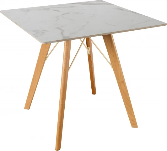 RF Faggio Statuario 80x80 Стол обеденный обеденный JET CERAMIC квадратный 80*80 (Дерево бук, Прозрачный лак) RF Faggio Statuario 80x80