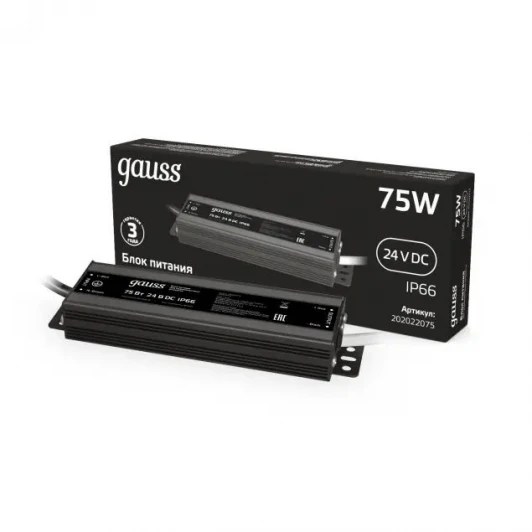 202022075 Блок питания 75W 24V IP66 202022075 Gauss