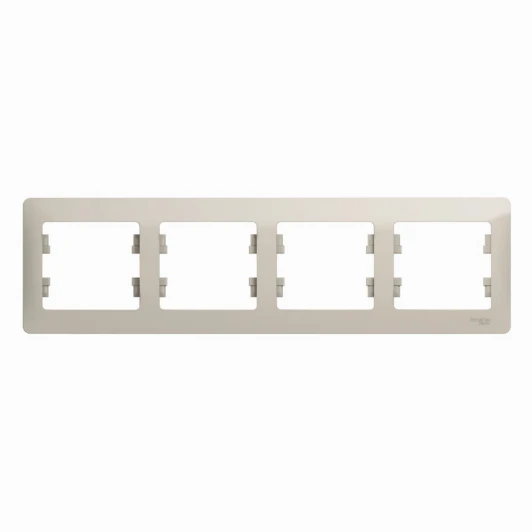 GSL000904 Рамка на 4 поста (молочный) Systeme Electric Glossa GSL000904