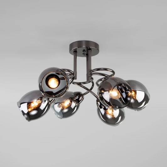 30171/6 черный жемчуг Потолочная люстра Eurosvet Roselyn 30171/6 черный жемчуг