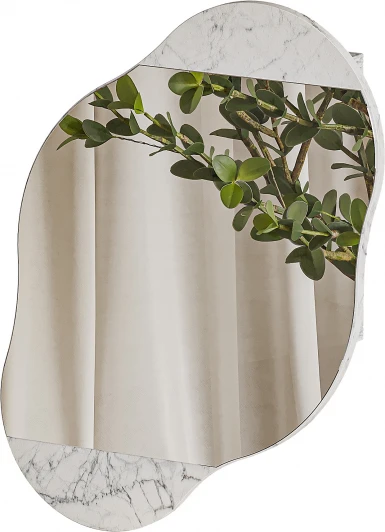 LEV01107 Шкаф настенный CLOUD STORAGE WALL MIRROR LEVE (ЛДСП/Белый) арт.LEV01107