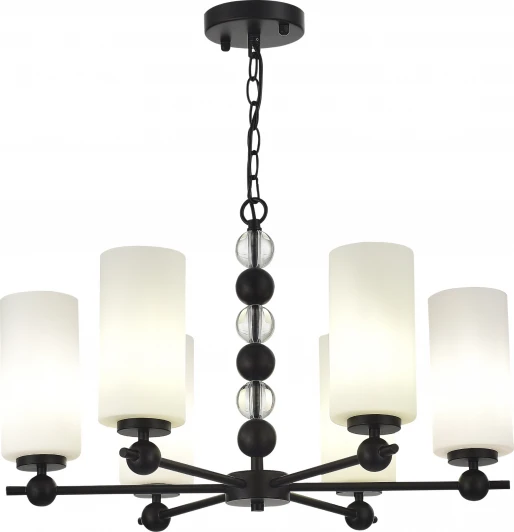 SL2003.403.06 Подвесная люстра ST Luce SL2003 SL2003.403.06 черный/белый E27 6*40W (220V, на цепи)