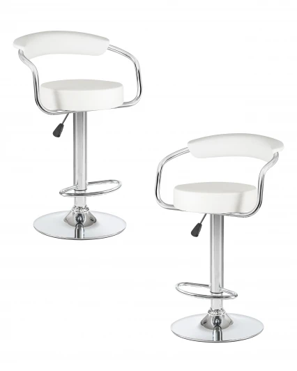 LM-5013-N_CH-M_EL-white Набор 2 шт стул барный DOBRIN MARTA (белый)