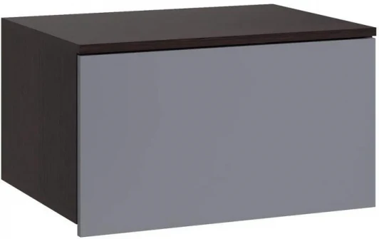 593734 Шкаф Woodville Роут малый венге / графит софт арт.593734