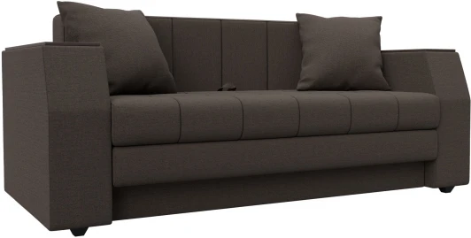 122572 Диван прямой Атлант мини (Коричневый/Рогожка) Лига Диванов арт.122572