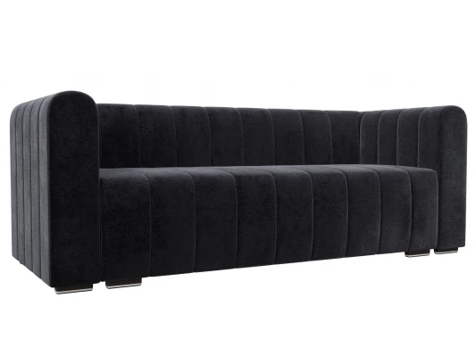 129998 Диван прямой Лига-073 (ДСП,Фанера/Пластик/Велюр/Темно-серый) Лига Диванов 129998