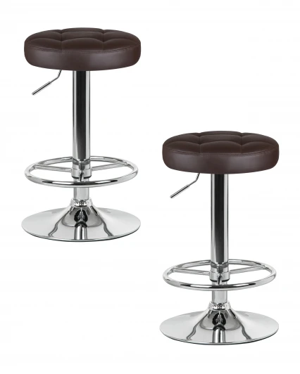 LM-5008-N_CH-M_EL-brown Набор 2 шт табурет барный DOBRIN BRUNO (коричневый)