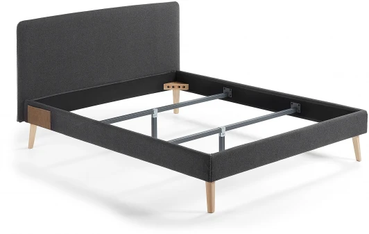 052354 Кровать La Forma (ex Julia Grup) Dyla (Черный/ Пена,Сталь,Дерево,МДФ)