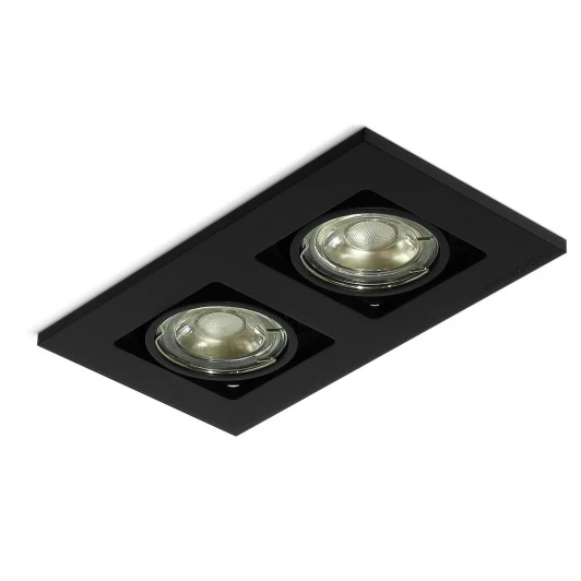 Quader2Bk Встраиваемый светильник Black (KT 16DG-2) RAUMBERG Quader Quader2Bk (220V)
